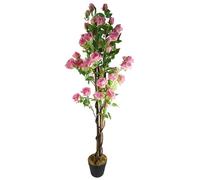 Leaf Design UK - Albero di fiori artificiali realistici, 150 cm, rosa