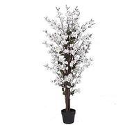 Leaf Design UK - Albero di fiori artificiali realistici, colore bianco, 120 cm