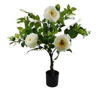 Leaf Design UK - Albero di fiori realistico, 70 cm, pianta di camelia bianca artificiale