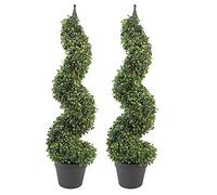 Leaf Design UK Buxus - Alberi a spirale in legno di bosso, 90 cm, Buxus