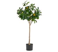 Leaf Design UK - Pianta artificiale di limone, in plastica, colore: nero