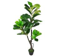 Leaf Design UK - Vaso di plastica artificiale per piante di fico con violino, 120 cm, colore: verde