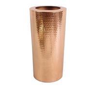 Leaf Design UK - Vaso Grande in Metallo martellato, Rame, 15cm x 30cm