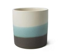 Leaf Fioriera in ceramica, a righe blu, 12 cm