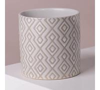Leaf Fioriere dell'interno ceramiche del cachepot, geometriche grigie di