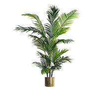 Leaf Grande palma artificiale con fioriere in metallo, verde, 180 cm