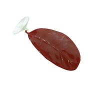 Leaf Hammock Aquarium Decor | Suction Cup Artificial Plant PVC 17×5.1×8.2cm 25g Realistic Terrarium Climbing Resting Reptile Frog Turtle Habitat Decoration Safe Tank Ornament | For Fish Tank