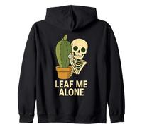 Leaf Me Alone - Scheletro di gioco di parole con piante divertenti Felpa con Cappuccio