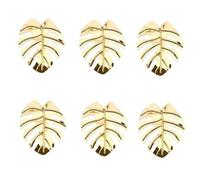 Leaf Napkin Rings | 6 Pcs Alloy Table Decor For Weddings