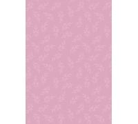 Leaf Pattern Notebook | 5.75 x 8.25 A5 Size | 120 Pages | Pretty Beautiful Simple Elegant Work College School Lined Paperback Notebook Journal - Pink