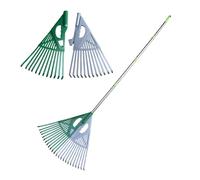 Leaf Rake Garden, Heavy Duty Garden Tool, Wide Ergonomic Long Handle Grabber, Yard Grass Debris Cleaner, Lawn Shrub Pine Needle Raking Tool, Outdoor Camping Landscaping Autumn Yard 18,5 pollici