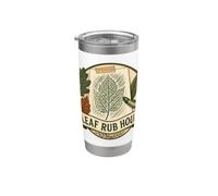 LEAF RUB HOUR Calco di foglie e natura Bicchiere termico in acciaio inox doppia parete