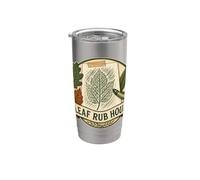 LEAF RUB HOUR Calco di foglie e natura Bicchiere termico in acciaio inox doppia parete