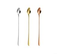 Leaf Shaped Coffee Spoon 304 Stainless Steel Long Handle(Tree set) | Unique leaf shape design, elegant nature aesthetic, perfect for mixing coffee and tea
