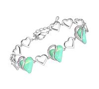 Leafael Bracciale Donna Argento cuore d'amore infinito, bracciali donna con cristalli curativi, Senza allergie gioielli donna, Regalo Donna con scatola regalo con estensore catena da 7+2 pollici