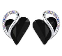 Leafael Cuore d'Amore Infinito Orecchini in Argento, Orecchini con Pietra di Nascita e Cristalli Curativi, Gioielli Senza Allergie, Regalo con Scatola Inclusa