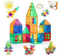 LeagoEra 50 Pezzi Costruzioni Magnetiche Giochi Bambini, Magneti per Ragazzi, Giocattoli 3 4 5 6 7 Anni