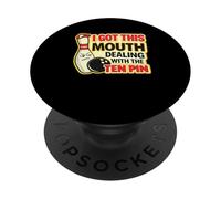 League Night Bowling Nights, squadra di bowling che abbina dieci birilli PopSockets PopGrip Adesivo