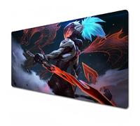 League of Legends Tappetino per mouse | Tappetino per mouse da gioco rosso|XXL Tappetino per mouse 900 x 400 |Tappetino da scrivania grande | Impermeabile - Antiscivolo |Fiora Laurent