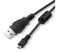 LEAGY Cavo USB Cavo di trasferimento ricarica rapida da USB-A a Mini USB 2.0 da 8 pin con connettori placcati in argento e anello magnetico in ferrite anti-inceppamento, 0,9 m, nero