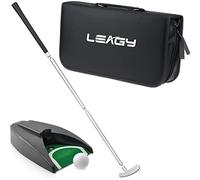 LEAGY Putter da Golf Portatile da Viaggio con Scatola di immagazzinaggio, Set da Golf per al Coperto e all'aperto, Il miglior Regalo per uffici direzionali con Sistema di Ritorno della Palla