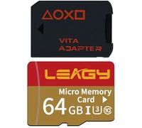 LEAGY SD2Vita V3.0 PSV Scheda di Gioco con 64GB Micro SD Card, Alta Velocità microSDXC UHS-I Scheda di Memoria Flash con PSV Micro SD Card Adapter per PSV 1000 2000 3.60 Sistema