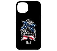 Leah Chignon disordinato con occhiali da sole con nastro USA Custodia per iPhone 13