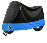 LeaHY Teli Moto per Yamaha MT-10 MT 10 MT10 FZ-10, 190T Protezione UV Esterna Coperture Antipioggia Antipolvere Coprimoto Impermeabile per Esterno Accessori,A with Reflective Strips-Blue
