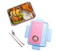 Leak Proof Stainless Steel Lunch Box With Airtight Compartments, Portable Metal Meal Container For Kids Men Women, Durable Food Storage Solution For Salads Sandwiches Snacks And On The Go Lunches