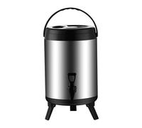 Leakproof Beverage Dispenser - 6-10L Portable Cold Drink Container, Folding legs and easy faucet design make it ideal for camp kitchens, winter shops, beach outings, holidays, or backyard parties.