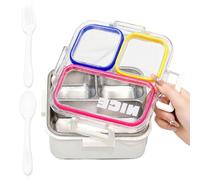 Leakproof Divided Compartments Portable Storage |Stainless Steel Lunch Box