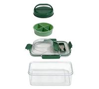 Leakproof Glass Salad Container, Side Opening Meal Prep Box, Portable Glass Storage, Food Organizer with Side Opening, Meal Prep Container, Rettangolare Food Organizer Jar for Healthy Lunches