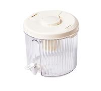 Leakproofing Seal Fridge Drink Dispenser, Faucet Easy Dispense Beverage Dispenser Space Saving Cold Lemonade Stand for Kitchen Home Party Fridge (Round)