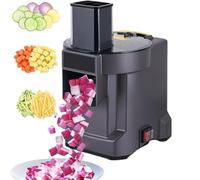 lealovengzh Affettatrice Elettrica per Verdure 3 in 1, Grattugia, Taglia A Cubetti E Taglia A Strisce, Nuovo Tritatutto Automatico Multifunzione Commerciale con Doppia Porta per Frutta E Verdura. A