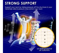 LEAMAI Collare cervicale medico gonfiabile per trazione del collo, per supporto del collo e correzione della postura, dotato di 19 colonne d'aria tridimensionali per alleviare la