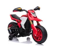 LEAN TOYS Kinder Motorrad Elettrico 6V LED Veicolo Rot Batteria