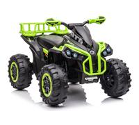 LEAN TOYS Kinder Quad Elettrico 12V 2x45W EVA LED Verde Miniquad