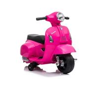 LEAN TOYS Kinder Roller Elettrico 6V LED Veicolo Bambini Vespa Scooter Rosa