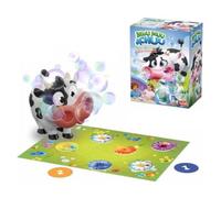 Muu muu achuu, gioco in scatola per bambini e bambine dai 4 anni in su, simpatica mucca che fa le bolle, con suoni e starnuto