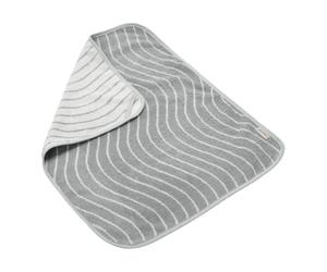 Leander Asciugamano topper in 100% spugna di cotone biologico, 65 x 50 cm, per Leander Matty, colore: grigio legno