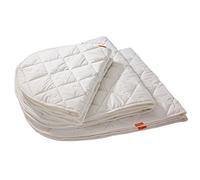 Leander - Coprimaterasso per culla, in cotone, 50 x 80 cm, colore: Bianco