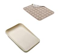 Leander Matty - Cuscino fasciatoio, colore cappuccino + topper in colore cappuccino