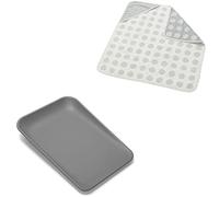 Leander Matty - Cuscino per fasciatoio, colore: grigio freddo con cappuccio e foulard