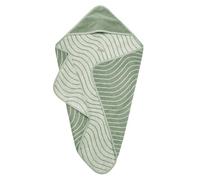 Leander Telo da bagno con cappuccio, in spugna di cotone, colore verde Woodland