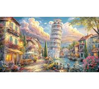 Leaning-Tower-of-Pisa Puzzle 1000 pezzi Estremamente difficile Gioco stimolante Carta riciclata per adulti e bambini di 12 anni in su 38x26/1000 pezzi