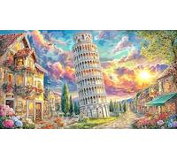 Leaning-Tower-of-Pisa Puzzle per adulti 1000 pezzi Gioco educativo relax Gioco stimolante per adulti e bambini di 12 anni in su Idea regalo perfetta 70x50/1000 pezzi