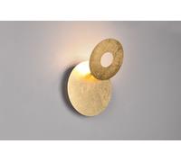 LEANO APPLIQUE LED 6W 560lm, 3000K METALLO ORO DIFFUSORE ROTONDO ORIENTABILE D. 18CM