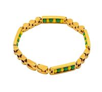 Leaocean Ilde De Orula Bracciale per Uomo e Donna Santeria Beads Elegua Bracciale Unisex Acciaio Inox Oshun Bracciale Amuletos De Proteccion Y Buena Suerte Gioielli Alla Moda Regali, One Size, Acciaio