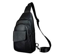 Le'aokuu Uomini All'aperto Casual Viaggio Escursionismo Tè Crossbody Petto Sling Bag Rig Una Tracolla Borsa Zaino Uomo In Pelle 8013