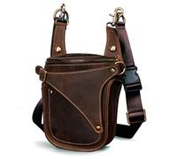 Le'aokuu Uomini Vera Pelle Marsupio per Moto Borsa a Tracolla Messenger a Spalla 9326